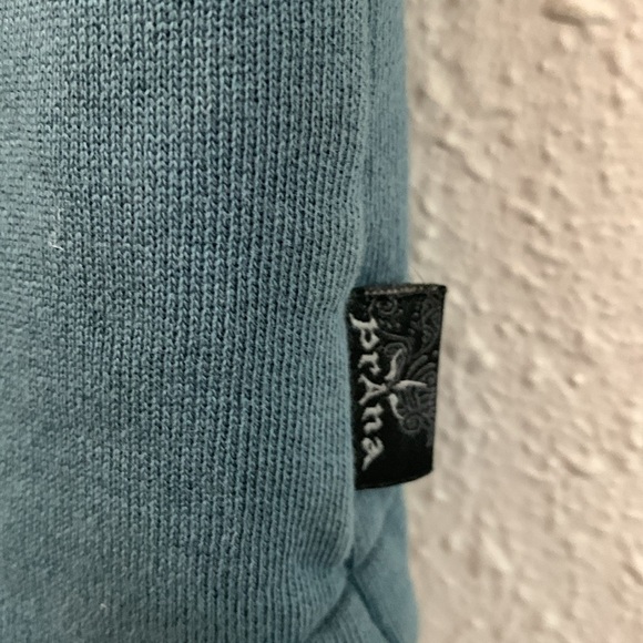 Prana Teal Blu/Green 100% cotton French Terry Long Sleeve Jacket size S - Picture 4 of 11